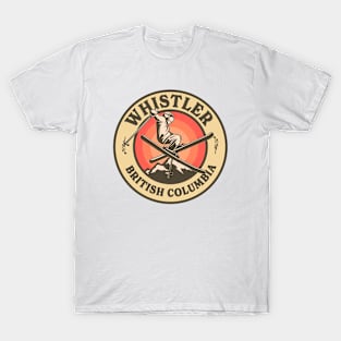 Whistler BC Ski Badge T-Shirt